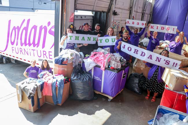 Jordan S Furniture Donation To Cradles To Crayons Helps More Than