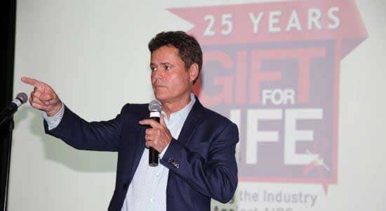 Donny Osmond was the auctioneer for the 2017 Gift for Life fundraiser at Las Vegas Market.