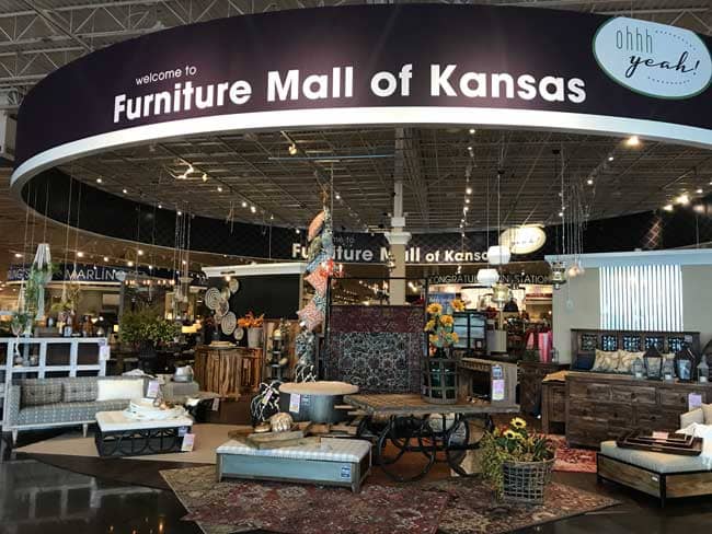 Interior shot of Furniture Mall of Kansas