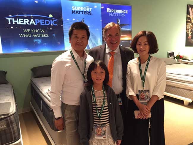 Founder David Pan, daughter Eva, Gerry Borreggine and David’s wife Anne Wu.