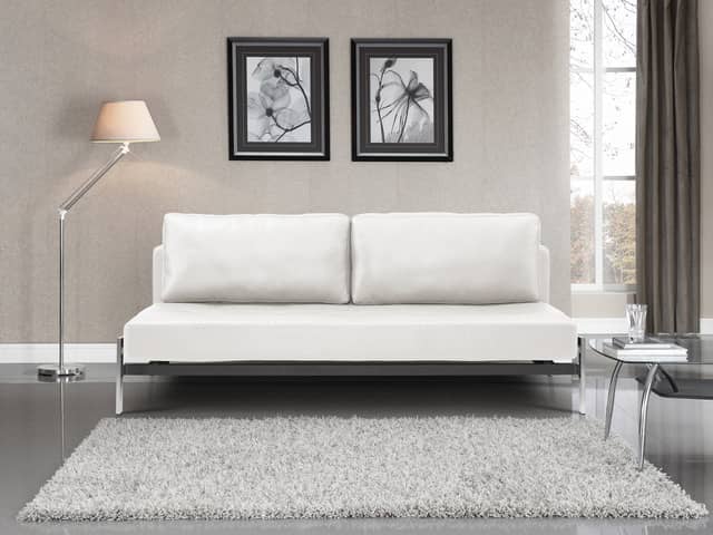 Pictured above is the Borolo White Sofa Convertible.
