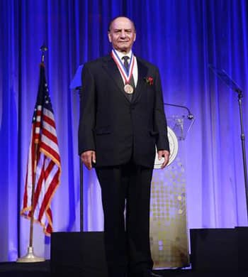 Farooq Kathwari was awarded the 2018 Ellis Island Medal of Honor on May 12 at a gala celebration at Ellis Island.