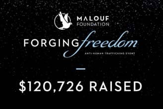 Malouf’s Forging Freedom Event Raises Over $120,000 to Combat Child Trafficking