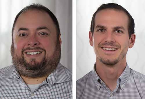 Miguel Marrero (left) will be moving from Information Technology Product Development to the role of Director of International Sales and Mark Magliulo (right) will move to Manager of IT Product Development.