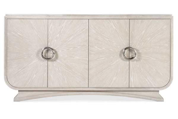 Oak and marble buffet from Hooker Furniture&#39;s Nouveau Chic Collection introduction.