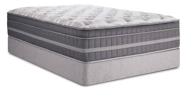 Nature’s Finest Hybrid with Triple Choice Comfort is a premier-class 2,500-coil-count hybrid mattress constructed of aluminum gel and copper-infused latex, plus two types of coil units engineered for superior, zoned support, available in three firmness levels.