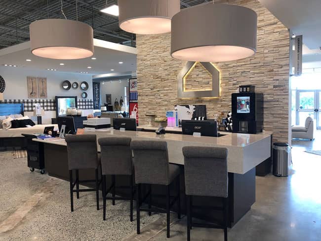 Pictued above is the Caf&#233; inside the new Poughkeepsie HomeStore.