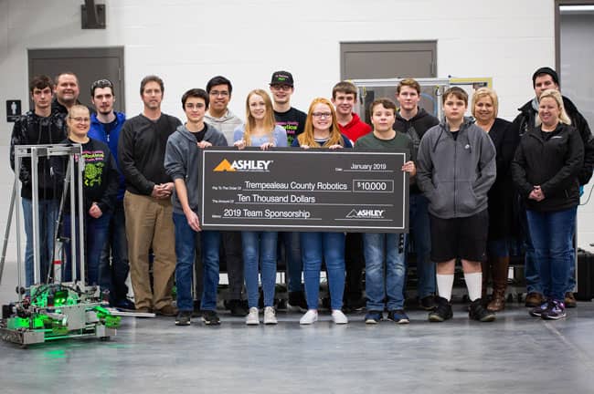 Ashley is a proud sponsor of FIRST (For Inspiration and Recognition of Science and Technology) Robotics and VEX Robotics in Western Wisconsin.