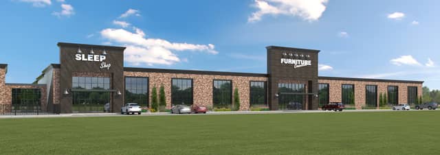 A rendering of the new Furniture Connection retail store.
