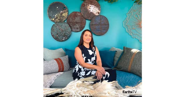 Interior designer Laurence Carr was filmed at High Point Market for a new season of her sustainability focused EarthxTV series, Chez Laurence.