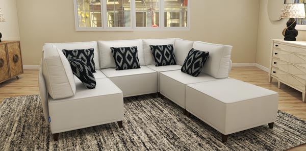 McKenzie &amp; Co. 2.0 features infinitely configurable Modular upholstered seating now with removeable, washable, and exchangeable slipcovers. 