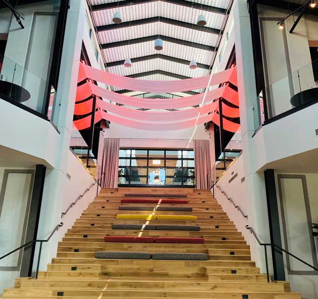 Pictured is the Surya Presentation Staircase